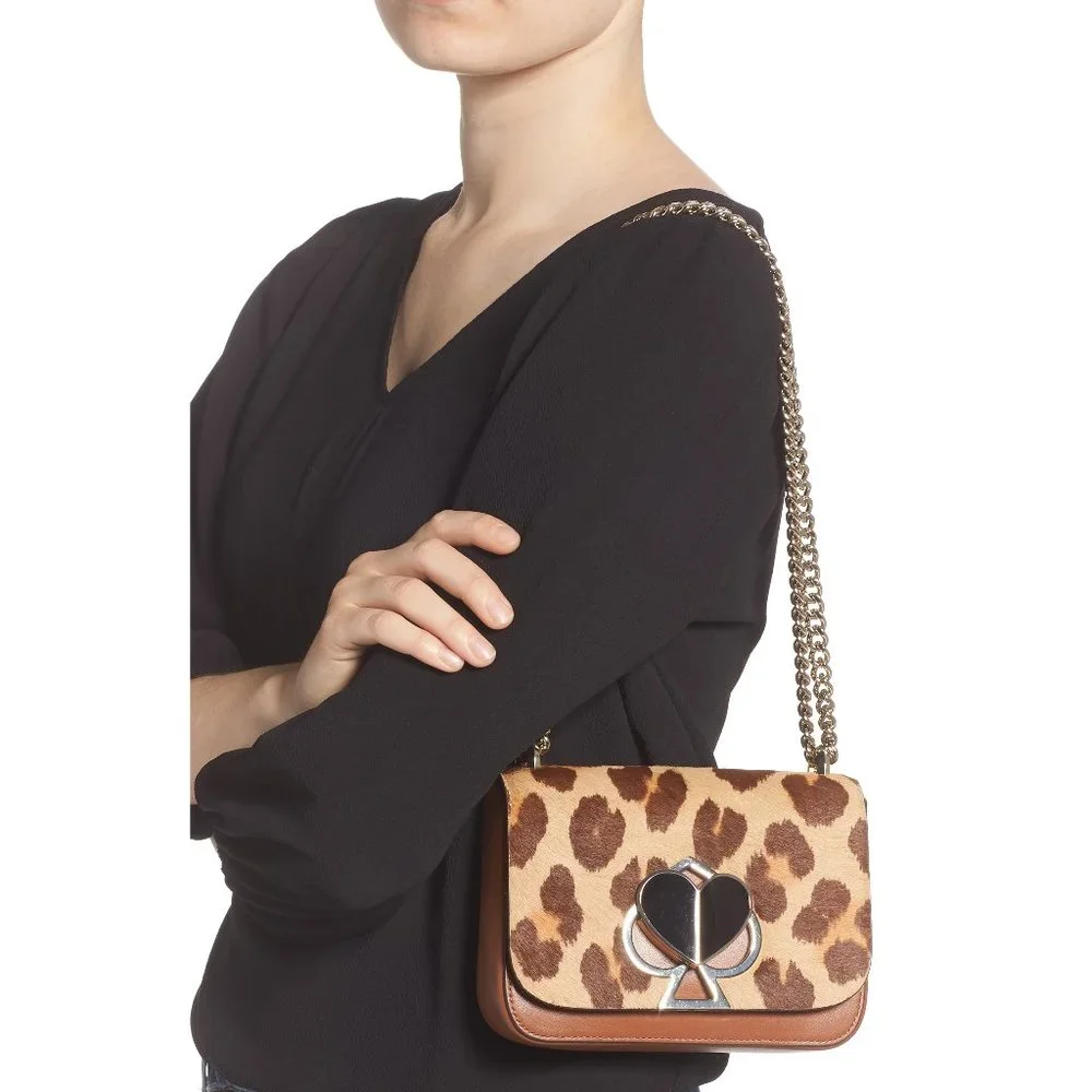 NWT Kate Spade RUNWAY CalfHair Leopard Shoulder Bag